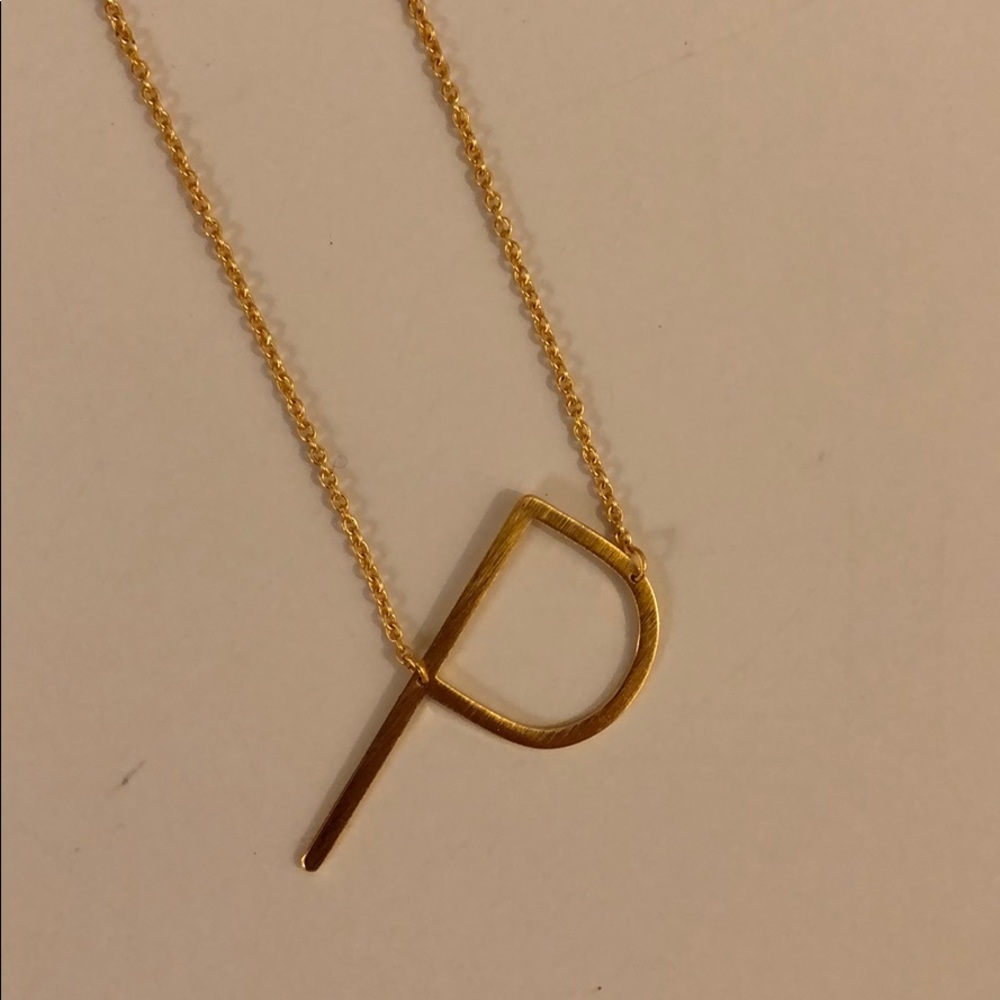 NWT Anthropologie Oversized “P” Necklace